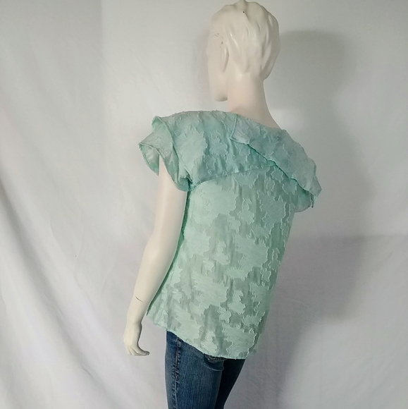 Wren Bib Front Embroidered Silk Top - Picture 6 of 8